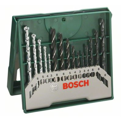 Bosch
15-teilig Mini-X-Line Bohrer Satz Stein/ Holz / Metall