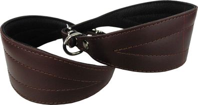 Windhund Whippet - Halsband, Halsumfang 27-32cm/50mm, LEDER °BRAUN°