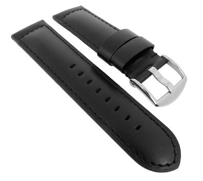 Uhrenarmband Leder schwarz PAN Klassik 25550S