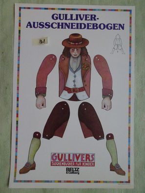 älterer Gulliver Auschneidebogen Beltz Verlag