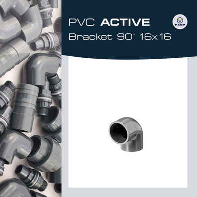 FIAP PVC ACTIVE Bracket 90° - PVC - Winkel 90° - Klebewinkel - 2x Klebemuffe -