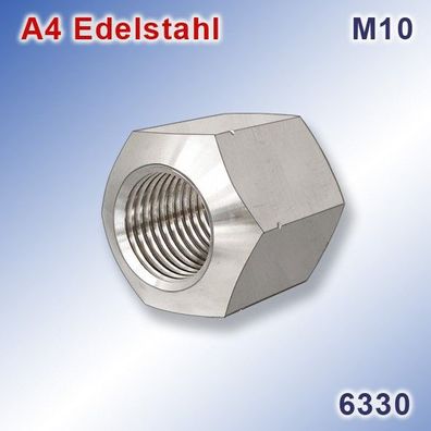 Sechskantmutter M10 1,5xd DIN 6330 A4 Edelstahl | Hexagon Nuts | Stainless Steel 316
