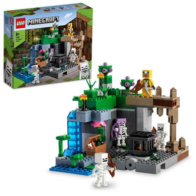LEGO 21189 Minecraft Das Skelettverlies, Set mit Höhlen, Skelettfiguren, feindlich...