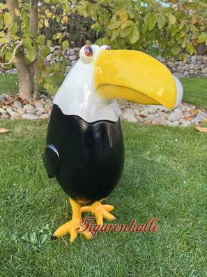 Vogel Tukan Piepmatz fliegen groß Dekoration Aufstellfigur Deko Gartendeko