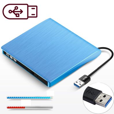 Wfi externer usb 3.0 laufwerk brenner spieler cd-leser für windows7/8/10 pc laptop