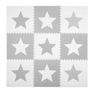 Spielmatte Puzzlematte 180 x 180 cm - 9 Schaumstoffplättchen mit Sternen