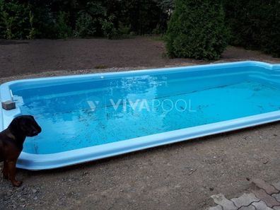 GFK Pool MILANO 6x3x1,50 Enbaubecken Pool set Schwimmbecken PROMO20% Vivapool