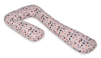 Stillkissen - Schwangerschaftskissen - groß - 100% Baumwolle - rosa Dreiecke