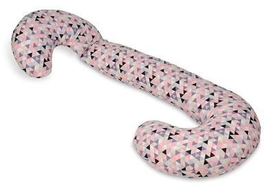 Stillkissen - Schwangerschaftskissen - 100% Baumwolle - rosa Dreiecke