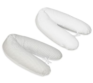 Stillkissen - Schwangerschaftskissen - 100% Baumwolle - mit Kordeln - 145 cm - gr