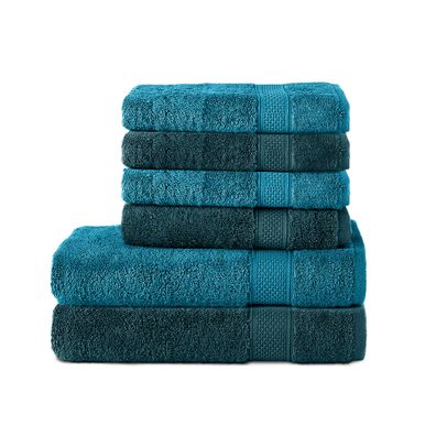 Komfortec 6er Handtuch Set aus 100% Baumwolle, 2er Badetücher 70x140 cm und 4er ...