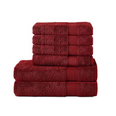 Komfortec 6er Handtuch Set aus 100% Baumwolle, 2er Badetücher 70x140 cm und 4er ...