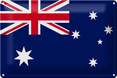 Blechschild Flagge Australien 30x20 cm Flag of Australia Deko Schild tin sign