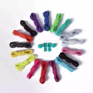 Elastische Schnellspann Laces Schnürsenkel Turnschuhe Sneaker 22 Farben L 100cm
