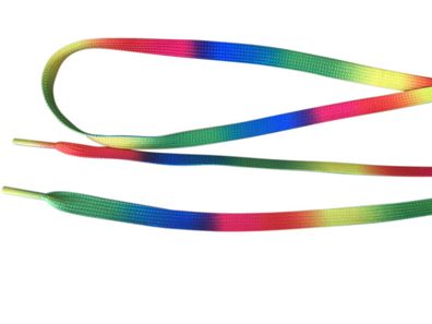 Schnürsenkel Laces Rainbow f. Turnschuhe Sneaker flach L 100 - 140cm x 8mm neu