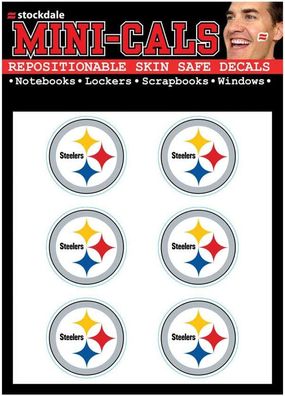 NFL Pittsburgh Steelers Face Cals 6-teiliges Aufkleber Sticker Set Gesicht uvm