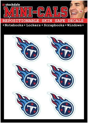 NFL Tennessee Titans Face Cals 6-teiliges Aufkleber Sticker Set Gesicht uvm