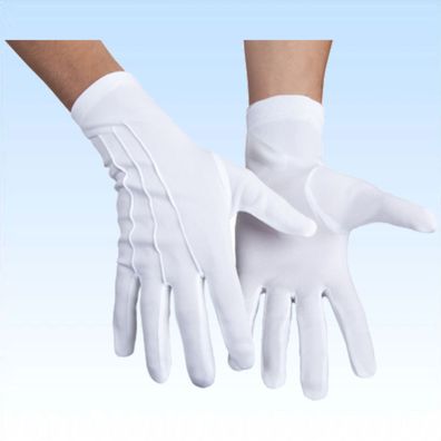 Handschuhe für Herren Weiß für Partys Kostüme Abendgarderobe Fasching Karneval