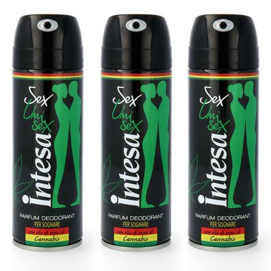 Intesa Unisex Cannabis Parfum Deodorant 3 x 125 ml