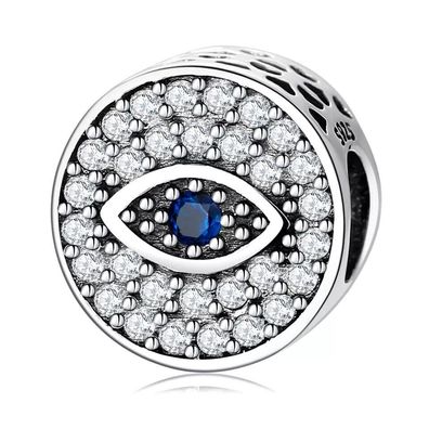 Charm Anhänger für Pandora Armbänder Silber 925 Blaues Auge Damen Weihnachtsgeschenk