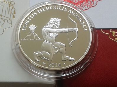 Original 10 euro 2014 PP Monaco Silber Herkules Bogenschütze