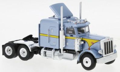 Brekina 85711, Peterbilt 359 metallic-hellblau/ gelb, US Truck Modell 1:87 (H0)