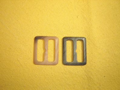 4 Stück Vintage Gürtelschließe 80er Jahre Deko Schließe Kunststoff matt grau braun