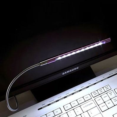 USB-LED-Computerlicht, flexible Mini-Tischlampen aus Metall