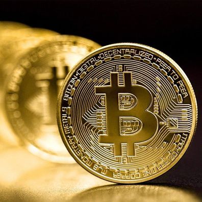 Kreative vergoldete Bitcoin-Münze - Sammlerstück tolle Kunst