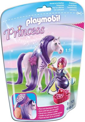 Playmobil Princess Pferd Viola mit kämmbaren Haaren und Figur 6167