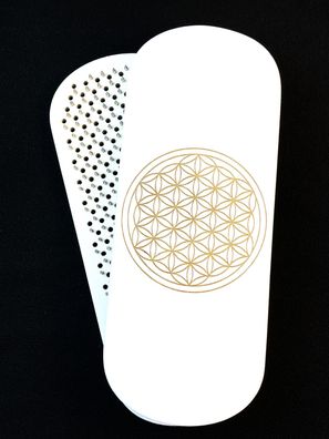 Sadhu Nagelbrett Blume des Lebens* Weiß Yoga 10 mm Birkenholz ballistische Nägel