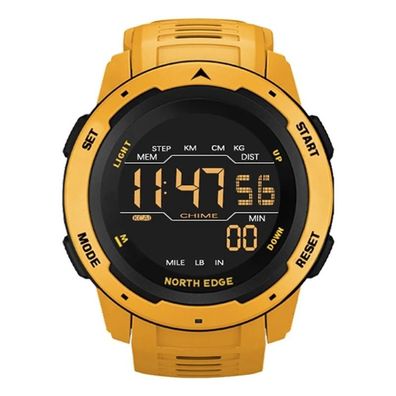 Herren-Digitaluhr, Dual-Time-Schrittzähler-Wecker