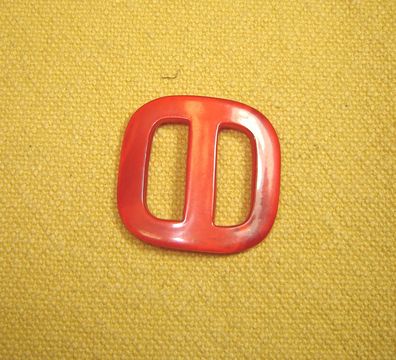 Vintage Gürtelschließe eckig 80er Jahre Deko Schließe Kunststoff rot