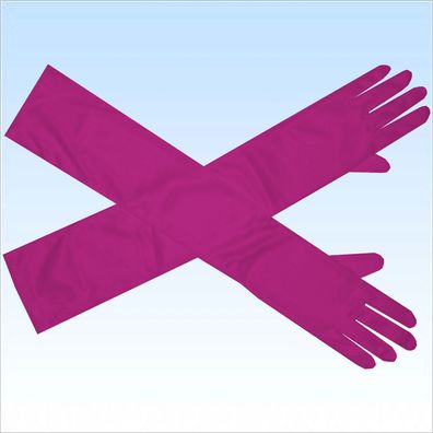 Extra lange Handschuhe Pink für elegante Abendgarderobe 1A Qualität Karneval