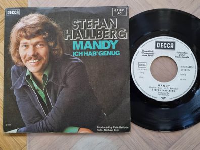Stefan Hallberg - Mandy 7'' Vinyl Germany/ CV Barry Manilow PROMO
