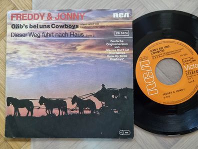 Freddy & Jonny - Gäb's bei uns Cowboys 7'' Vinyl Germany