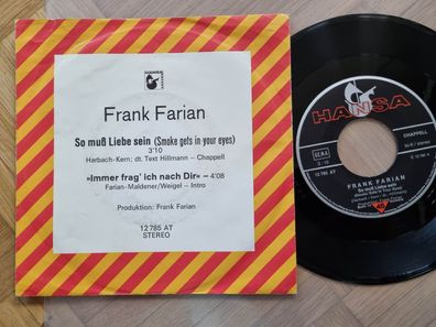 Frank Farian - So muss Liebe sein 7'' Vinyl Germany PROMO