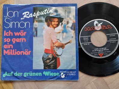 Jon Rasputin Simon - Ich wär so gern ein Millionär 7'' Vinyl Germany