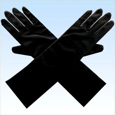 Lange Handschuhe für elegante Abendgarderobe Schwarz Fingerhandschuhe Handschuh