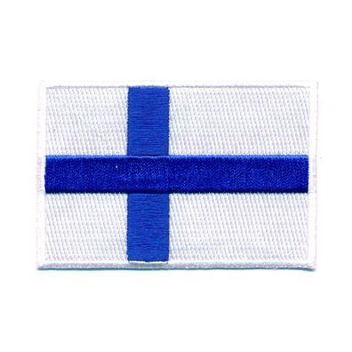 40 x 25 mm Finnland Flagge Helsinki Finland Flag EU Aufnäher Aufbügler 0638 A