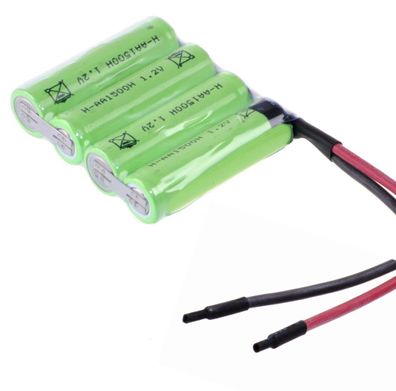 Mexcel Akkupack 4,8V/1500mAh NiMh AA Hochtemperatur 4S m Silikonkabel 0,5 qmm