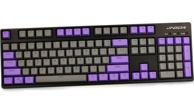 104/87-Tasten pbt, zweifarbige Hintergrundbeleuchtung, mechanische Tastaturkappen