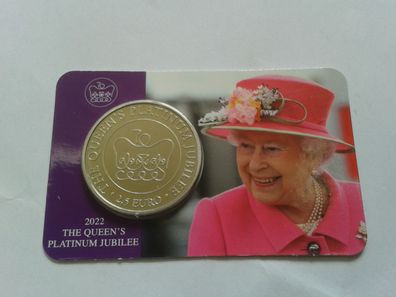 2,5 euro 2022 Malta coincard Platinjubiläum 70. Thronjubiläum Queen Elisabeth