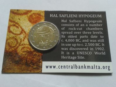 2 euro 2022 Malta Hal Saflieni Hypogeum Tempel coincard