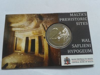 2 euro 2022 Malta coincard Hal Saflieni Hypogeum Tempel coincard