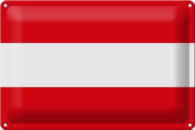 Blechschild Flagge Österreich 30x20 cm Flag of Austria Deko Schild tin sign