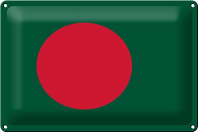 Blechschild Flagge Bangladesch 30x20 cm Flag of Bangladesh Deko Schild tin sign