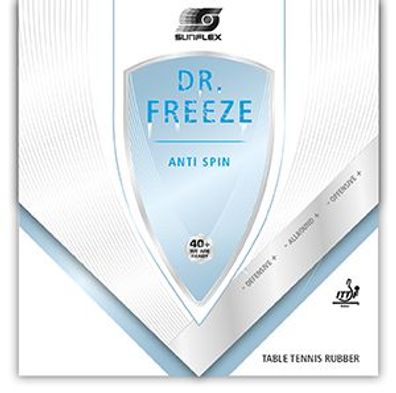 Sunflex DR. Freeze Tischtennis-Belag, 1,25mm Schwamm | rot