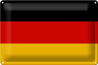 Blechschild Flagge Deutschland 30x20 cm Flag of Germany Deko Schild tin sign