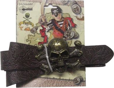 Schrödel 750 0148 - Piratengürtel mit Karte (Lederimitat, 115cm) Pirat Karneval